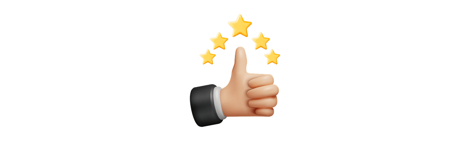 Thumbs-up with stars illustration encouraging community sign-up