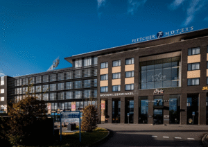 Exterior view of Fletcher Hotel and Parkstad Limburg Stadion, location of Brandlezz Concepts BV in Kerkrade