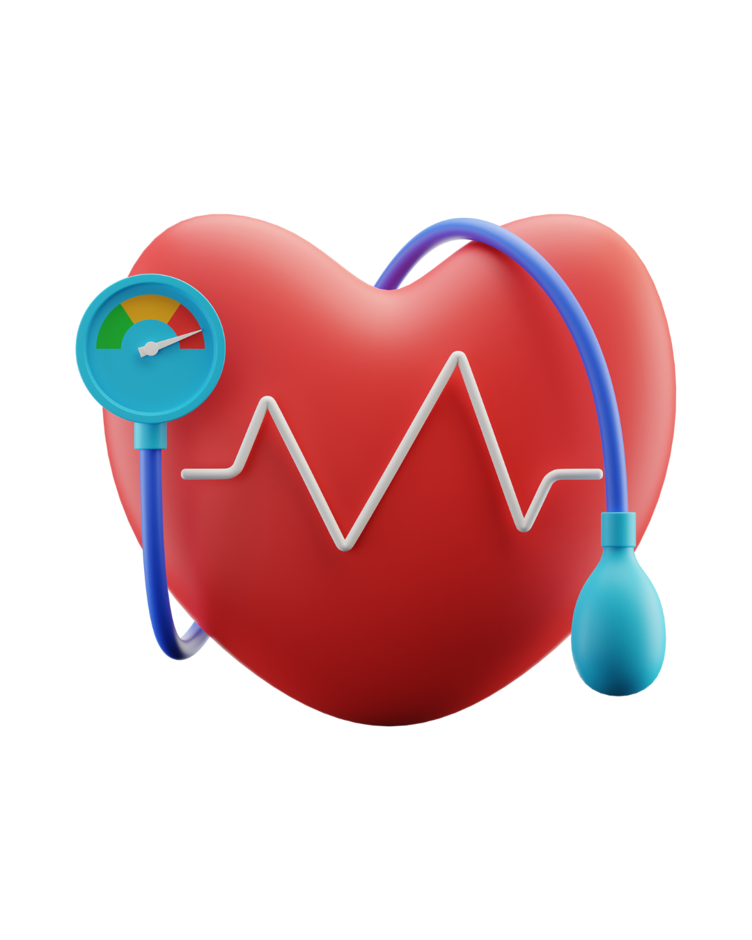 Health & Wellness Heart symbol with ECG line and stethoscope representing Health & Wellness services