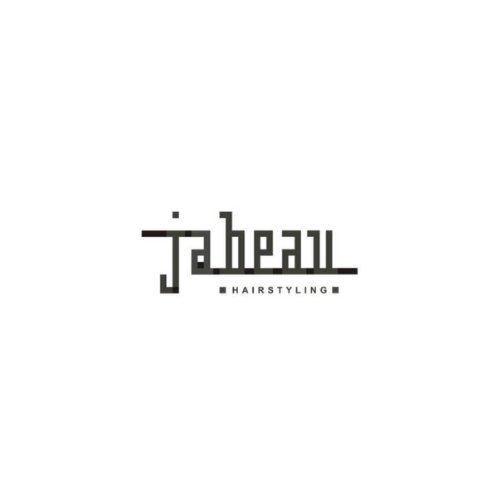 Black minimalist logo of Hairstyling Jabeau
