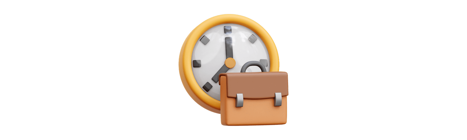 Clock and briefcase icon representing weekly business opening hours