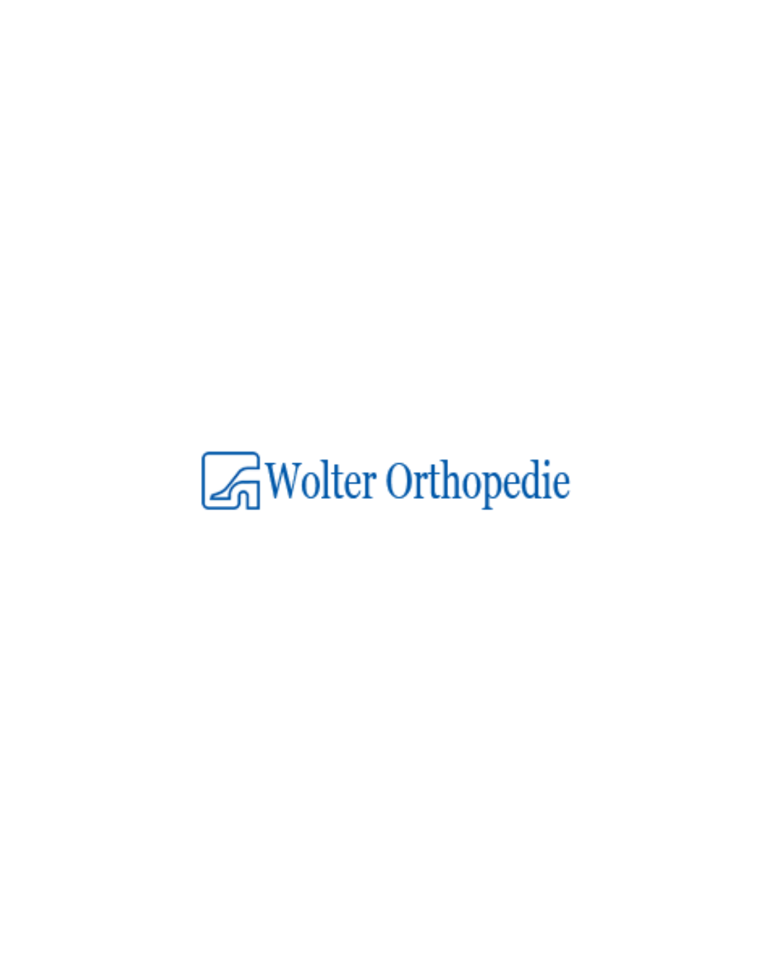 Wolter Orthopedie logo in blue with a footstep icon.