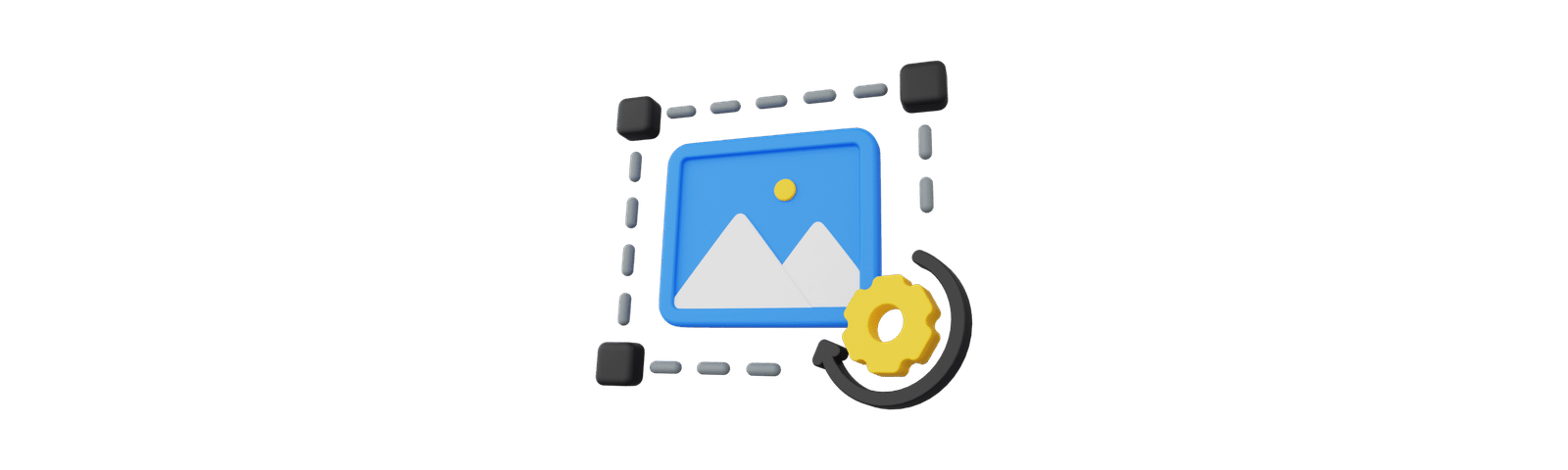 Business logo upload section with icon showing image and gear symbol